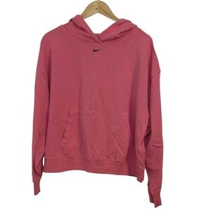 Nike Pullover Pink Hoodie, cotton, Large